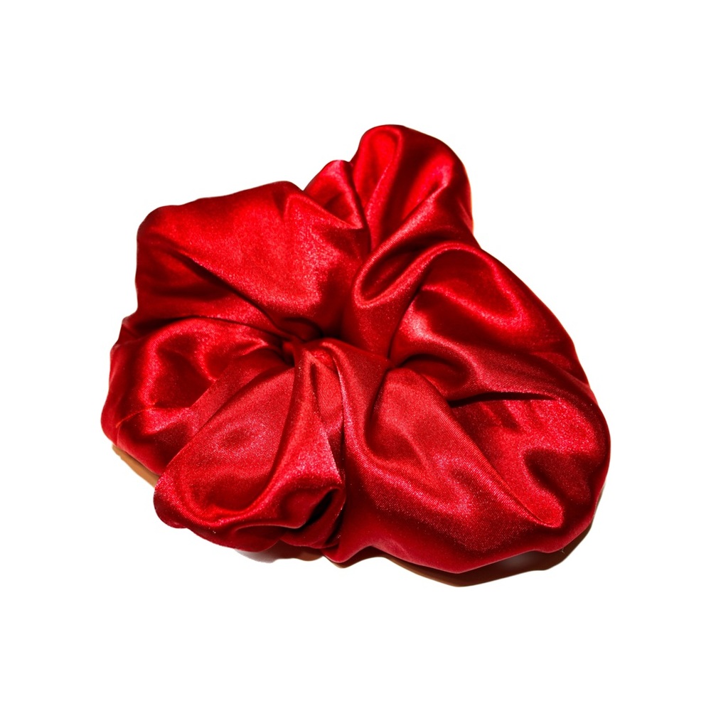 Red XL Satin Scrunchie